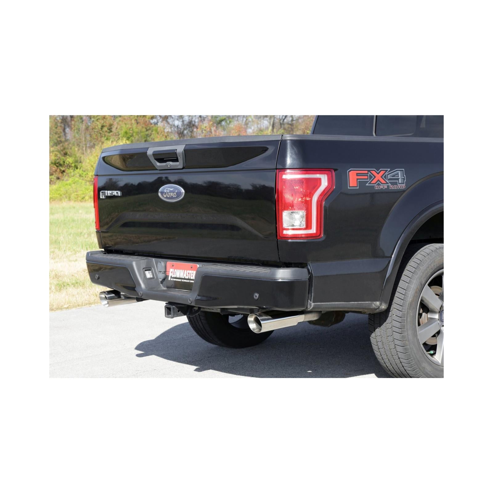 Flowmaster 818147 - Force Ii Cat-Back Exhaust System Fits 2015-2020 Ford F-150 2.7L, 3.3L, 3.5L, 5.0-Liter, Force Ii Cat-Back, Dual Out Rear Exit, 4.00-Inch Polished Tips, Stainless Steel Exhaust System Flowmaster 1