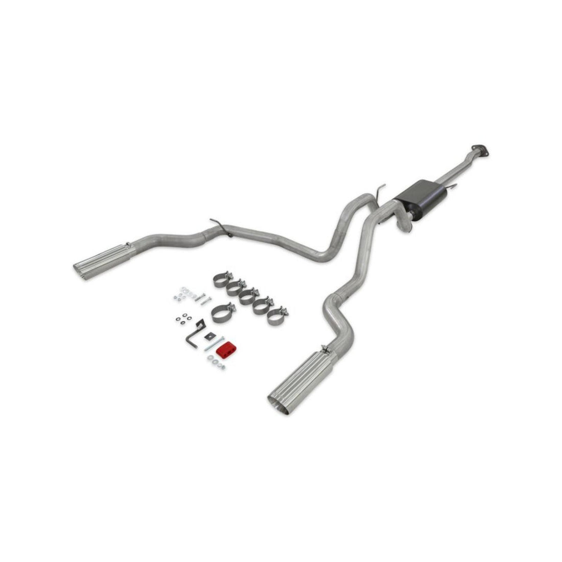 Flowmaster 818147 - Force Ii Cat-Back Exhaust System Fits 2015-2020 Ford F-150 2.7L, 3.3L, 3.5L, 5.0-Liter, Force Ii Cat-Back, Dual Out Rear Exit, 4.00-Inch Polished Tips, Stainless Steel Exhaust System Flowmaster 4