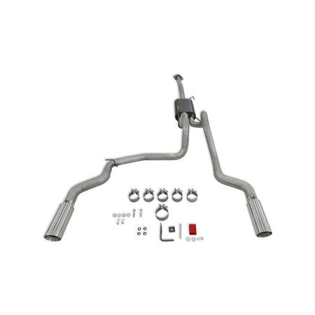 Flowmaster 818147 - Force Ii Cat-Back Exhaust System Fits 2015-2020 Ford F-150 2.7L, 3.3L, 3.5L, 5.0-Liter, Force Ii Cat-Back, Dual Out Rear Exit, 4.00-Inch Polished Tips, Stainless Steel Exhaust System Flowmaster 5