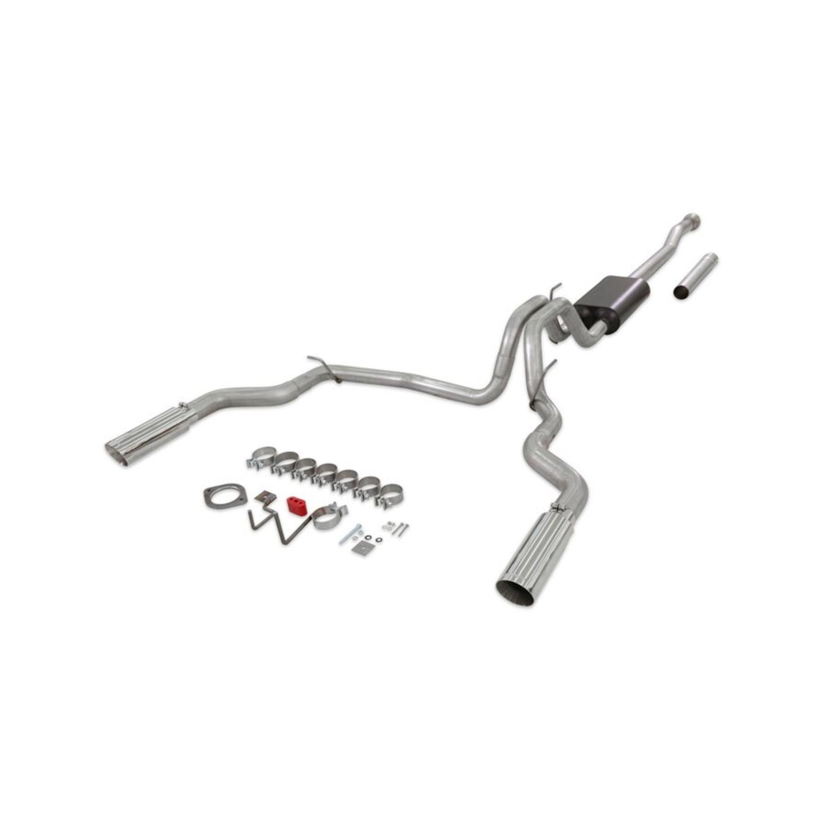 Flowmaster 818148 - Force Ii Cat-Back Exhaust System Fits 2021-2025 Ford F-150 2.7, 3.5, 5.0-Liter, Force Ii Cat-Back, Dual Out Rear Exit, 4.00-Inch Polished Tips, Stainless Steel Exhaust System Flowmaster 2