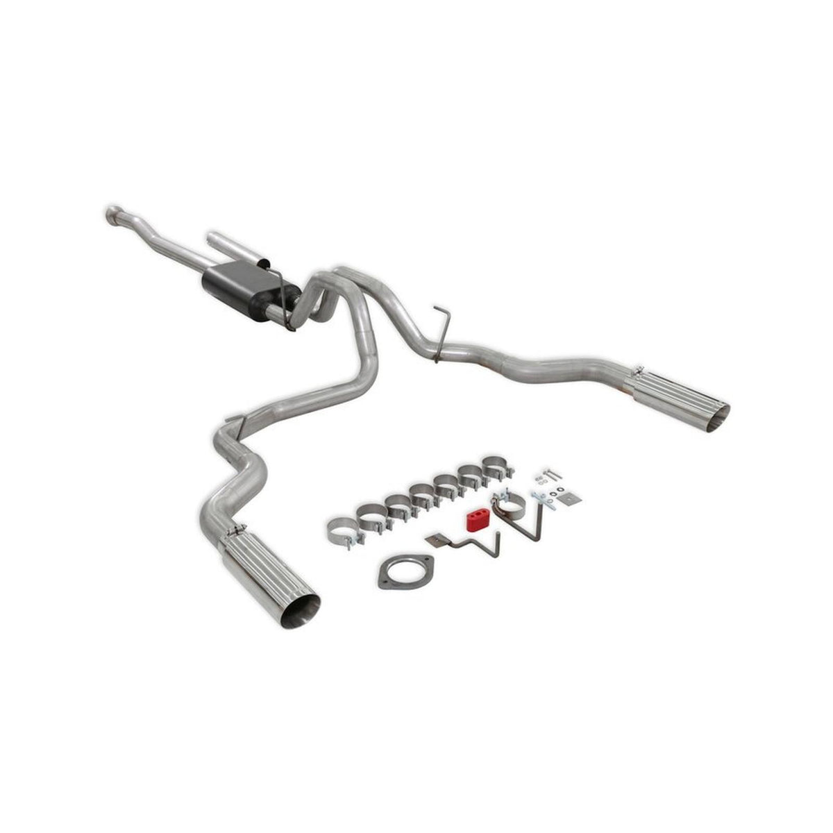 Flowmaster 818148 - Force Ii Cat-Back Exhaust System Fits 2021-2025 Ford F-150 2.7, 3.5, 5.0-Liter, Force Ii Cat-Back, Dual Out Rear Exit, 4.00-Inch Polished Tips, Stainless Steel Exhaust System Flowmaster 4