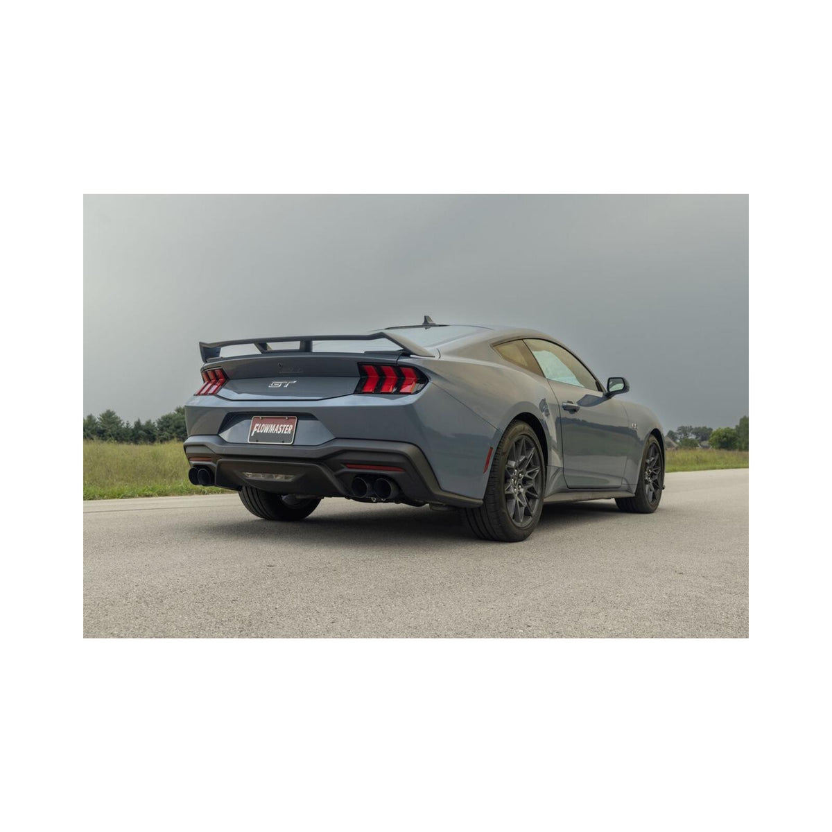 Flowmaster 818159 - Outlaw Axle-Back Exhaust System Fits 2024-2026 Ford Mustang Gt 5.0-Liter And Ecoboost 2.3-Liter, Outlaw Axle-Back 3.0-Inch Stainless Steel Exhaust System, 4.0-Inch Black Quad Tips With Valves Flowmaster 3