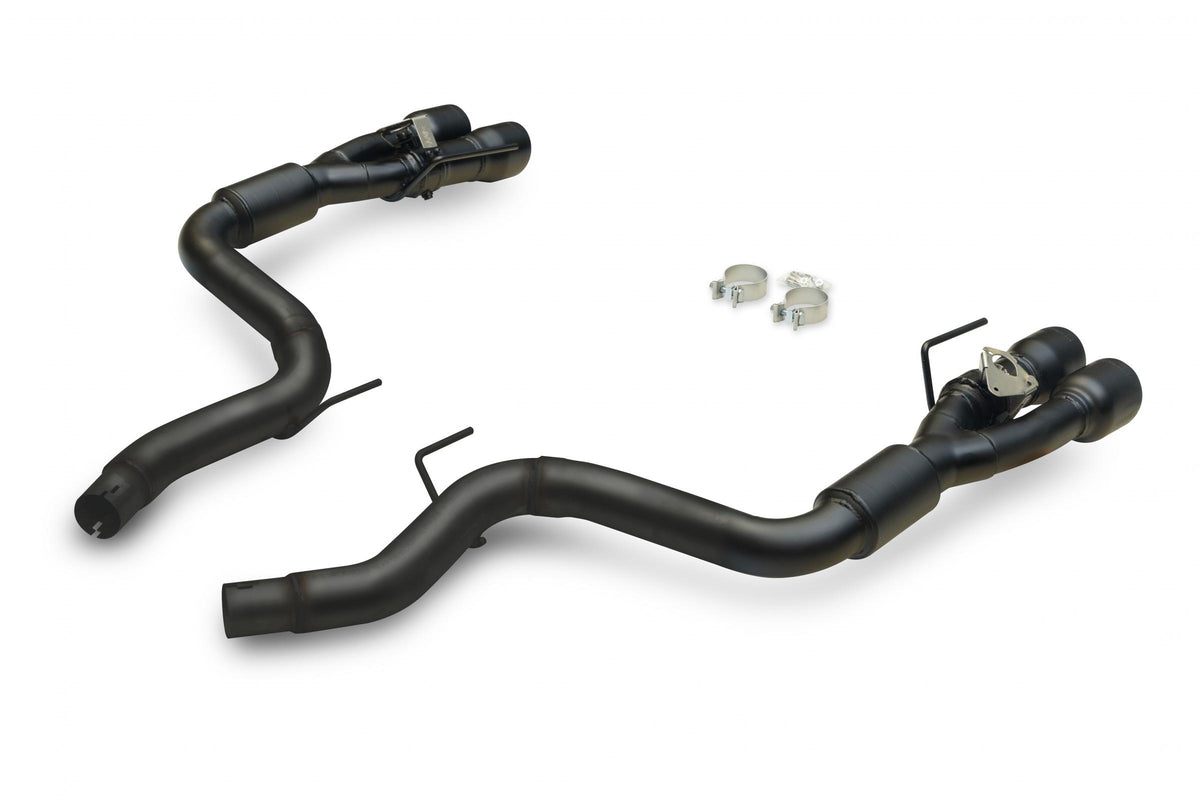 Flowmaster 818159 - Outlaw Axle-Back Exhaust System Fits 2024-2026 Ford Mustang Gt 5.0-Liter And Ecoboost 2.3-Liter, Outlaw Axle-Back 3.0-Inch Stainless Steel Exhaust System, 4.0-Inch Black Quad Tips With Valves Flowmaster 4