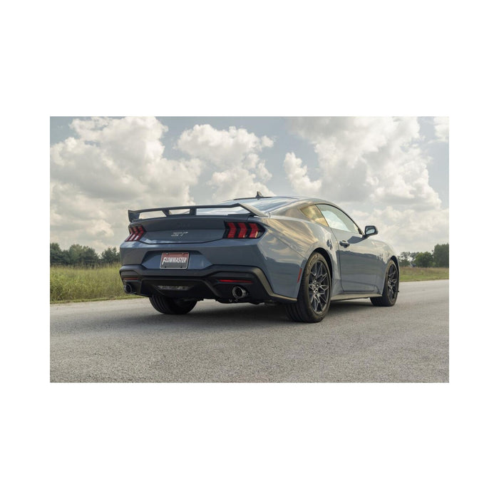 Flowmaster 818162 - American Thunder Axle-Back Exhaust System Fits 2024-2026 Ford Mustang Gt 5.0-Liter And Ecoboost 2.3L, American Thunder Axle-Back 3.0-Inch Stainless Steel Exhaust System, 4.0-Inch Dual Polished Tips Flowmaster