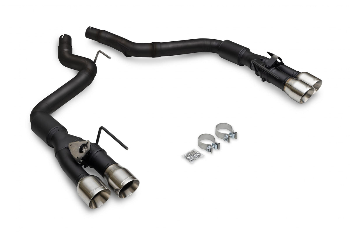 Flowmaster 818164 - Outlaw Axle-Back Exhaust System Fits 2024-2026 Ford Mustang Gt 5.0-Liter And Ecoboost 2.3-Liter, Outlaw Axle-Back 3.0-Inch Stainless Steel Exhaust System, 4.00-Inch Polished Quad Tips With Valves Flowmaster 1