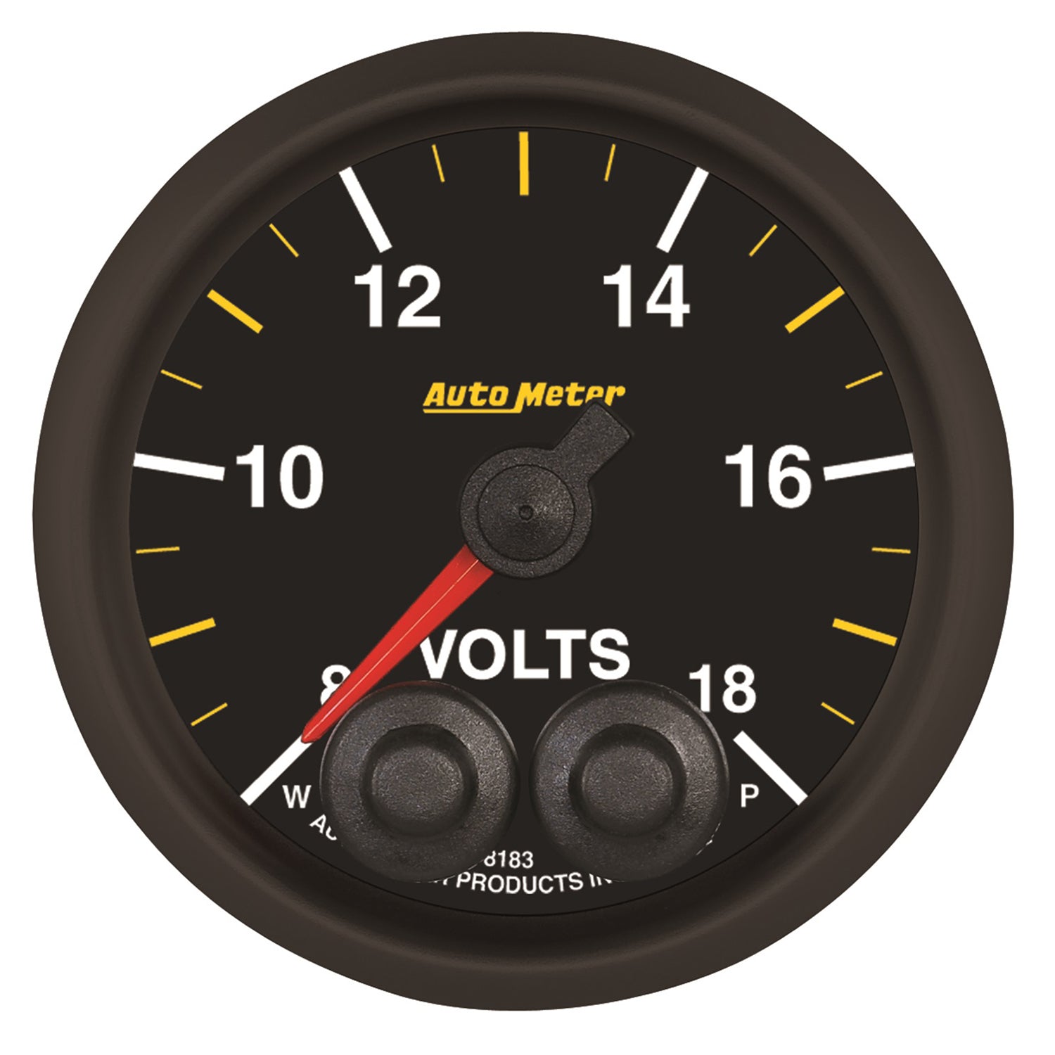 AutoMeter 8183-05702 - GAUGE, VOLTMETER, 2 1/16", 18V, STEPPER MOTOR W/PEAK & WARN, NASCAR CAN 3