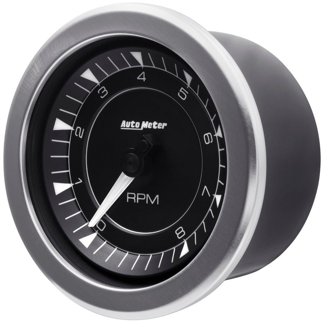 AutoMeter 8197 - GAUGE, TACHOMETER, 3 3/8", 8K RPM, IN-DASH, CHRONO