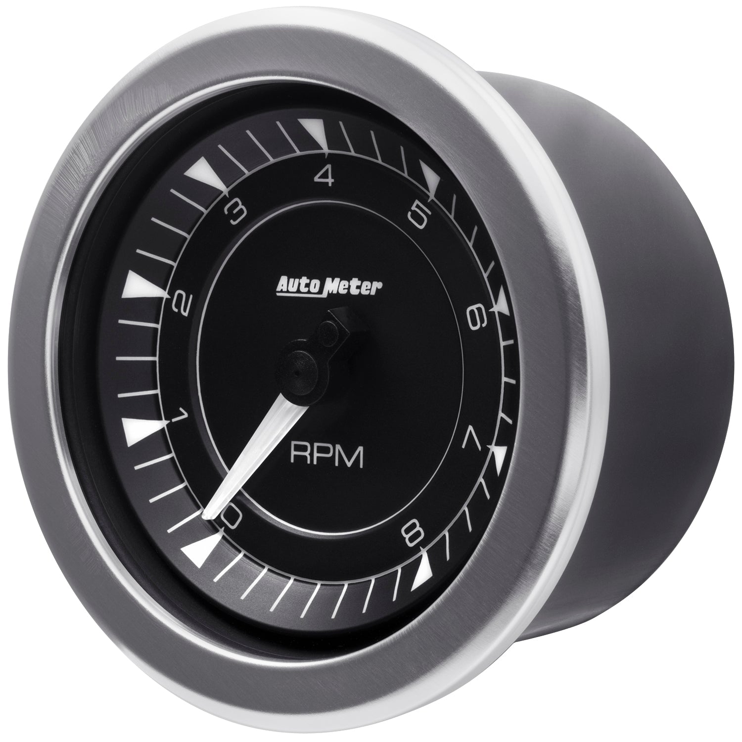AutoMeter 8197 - GAUGE, TACHOMETER, 3 3/8", 8K RPM, IN-DASH, CHRONO