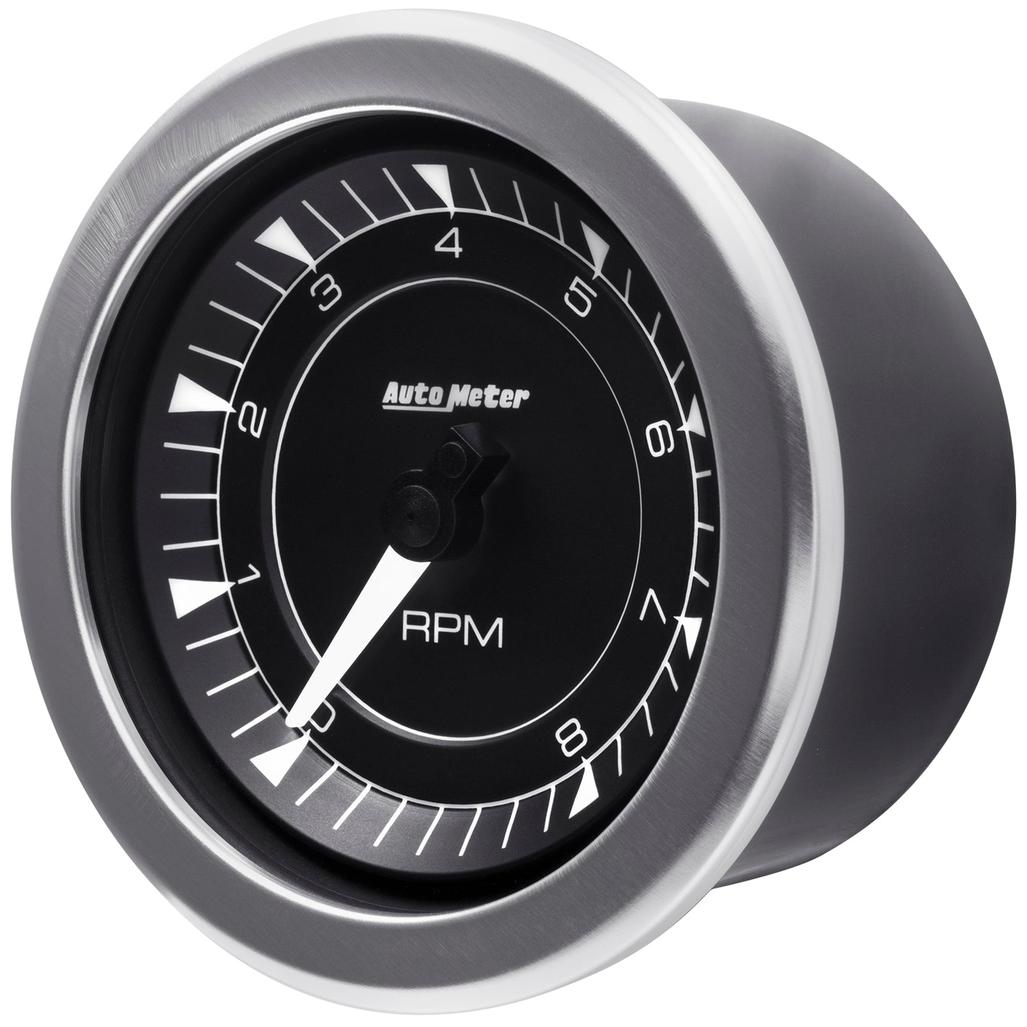 AutoMeter 8197 - GAUGE, TACHOMETER, 3 3/8", 8K RPM, IN-DASH, CHRONO