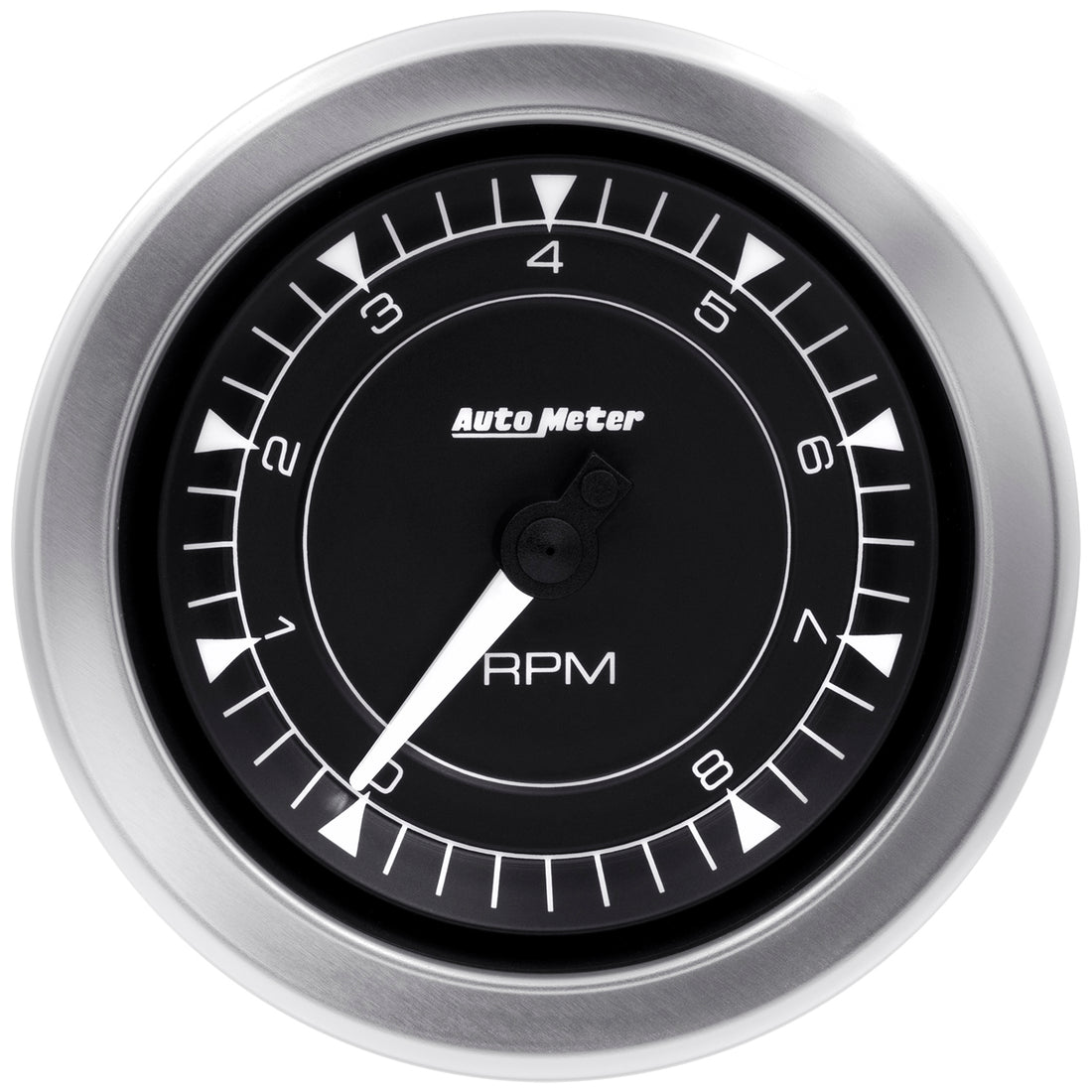AutoMeter 8197 - GAUGE, TACHOMETER, 3 3/8", 8K RPM, IN-DASH, CHRONO