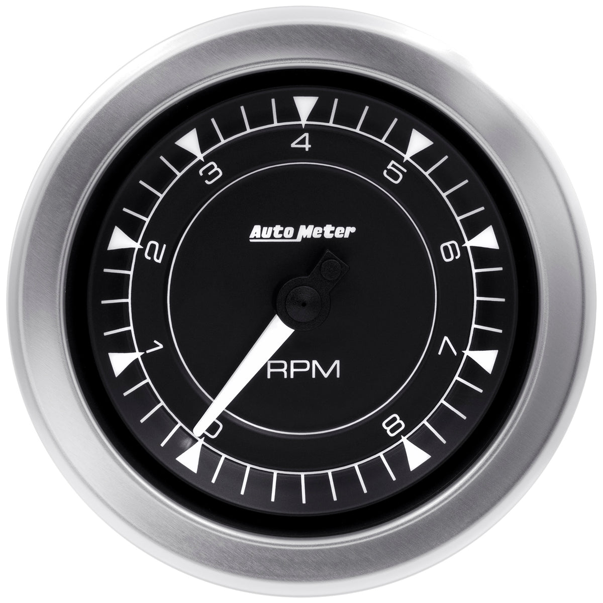 AutoMeter 8197 - GAUGE, TACHOMETER, 3 3/8", 8K RPM, IN-DASH, CHRONO