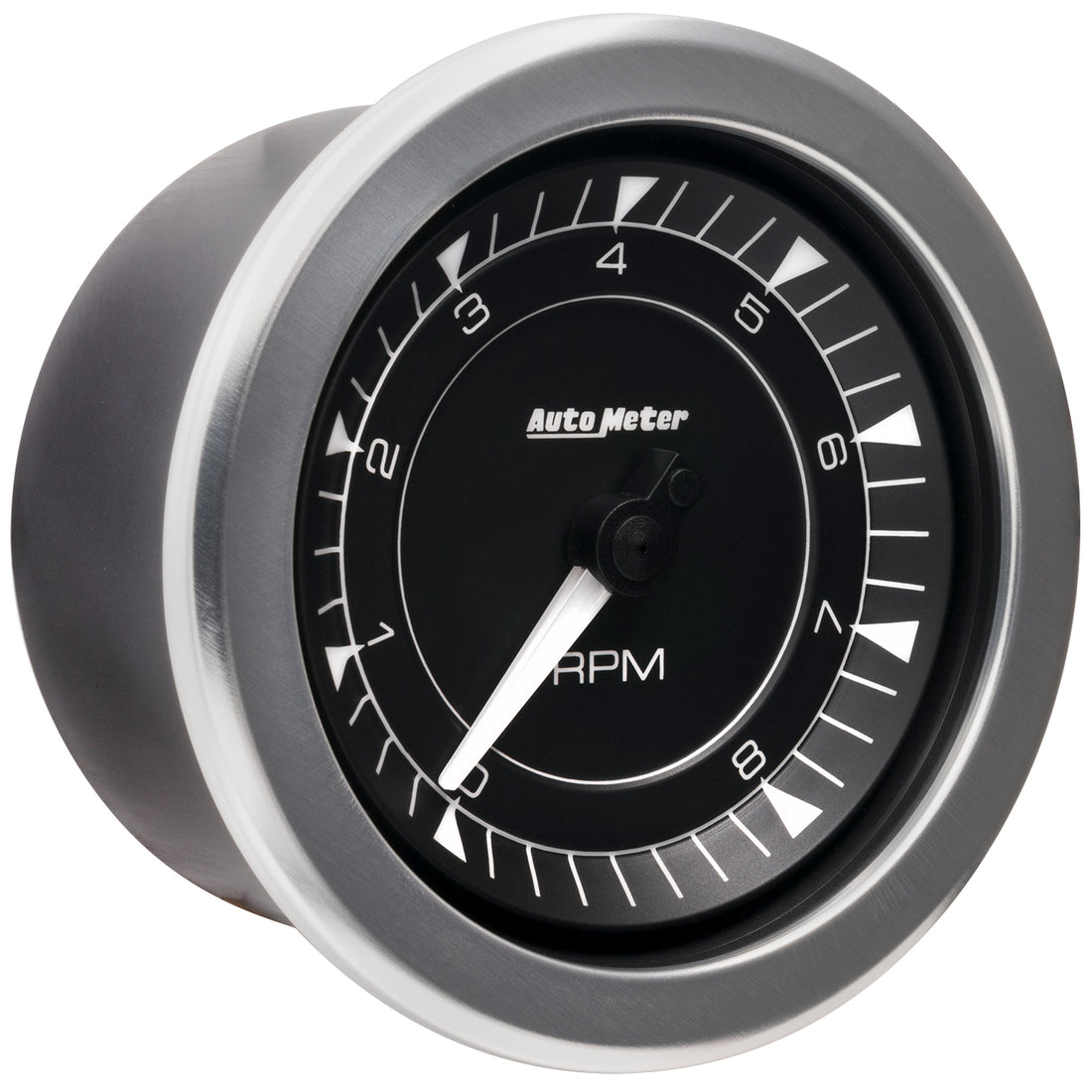 AutoMeter 8197 - GAUGE, TACHOMETER, 3 3/8", 8K RPM, IN-DASH, CHRONO