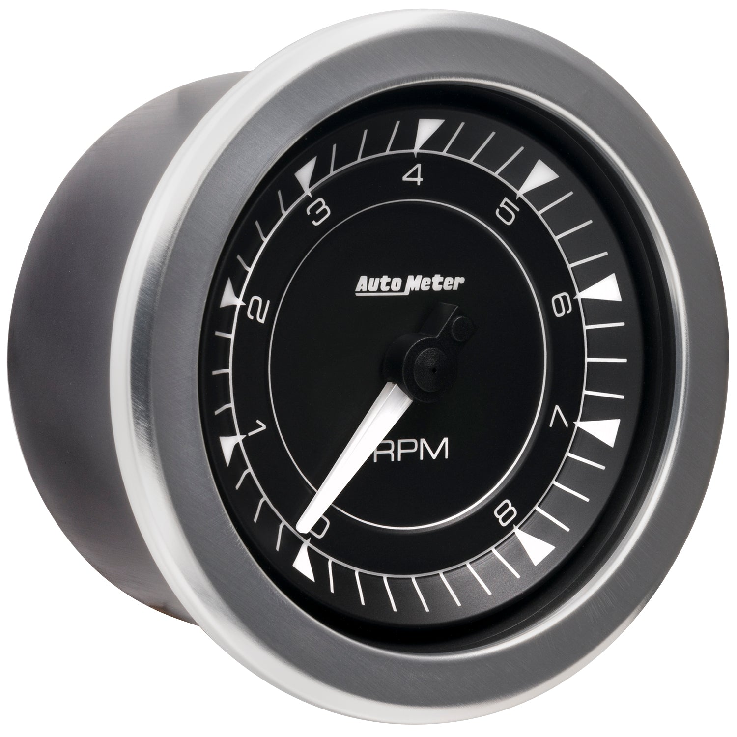 AutoMeter 8197 - GAUGE, TACHOMETER, 3 3/8", 8K RPM, IN-DASH, CHRONO