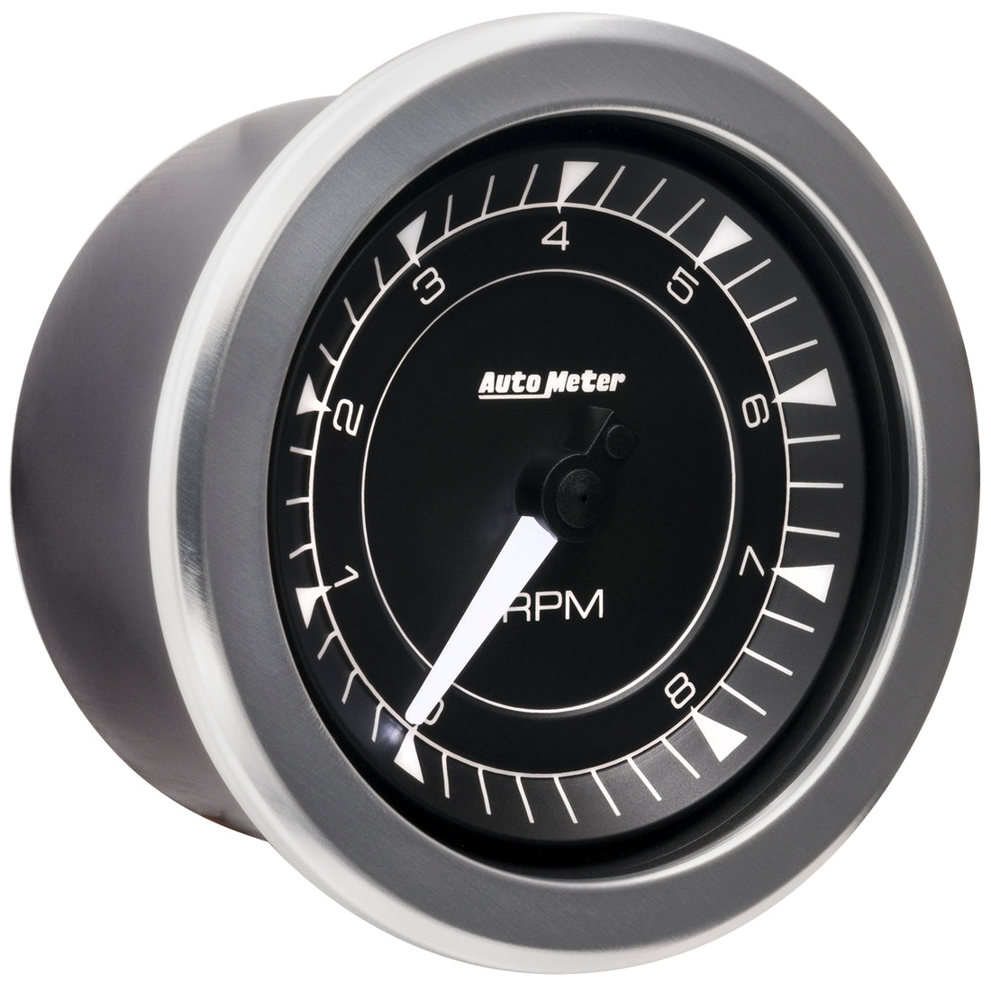 AutoMeter 8197 - GAUGE, TACHOMETER, 3 3/8", 8K RPM, IN-DASH, CHRONO