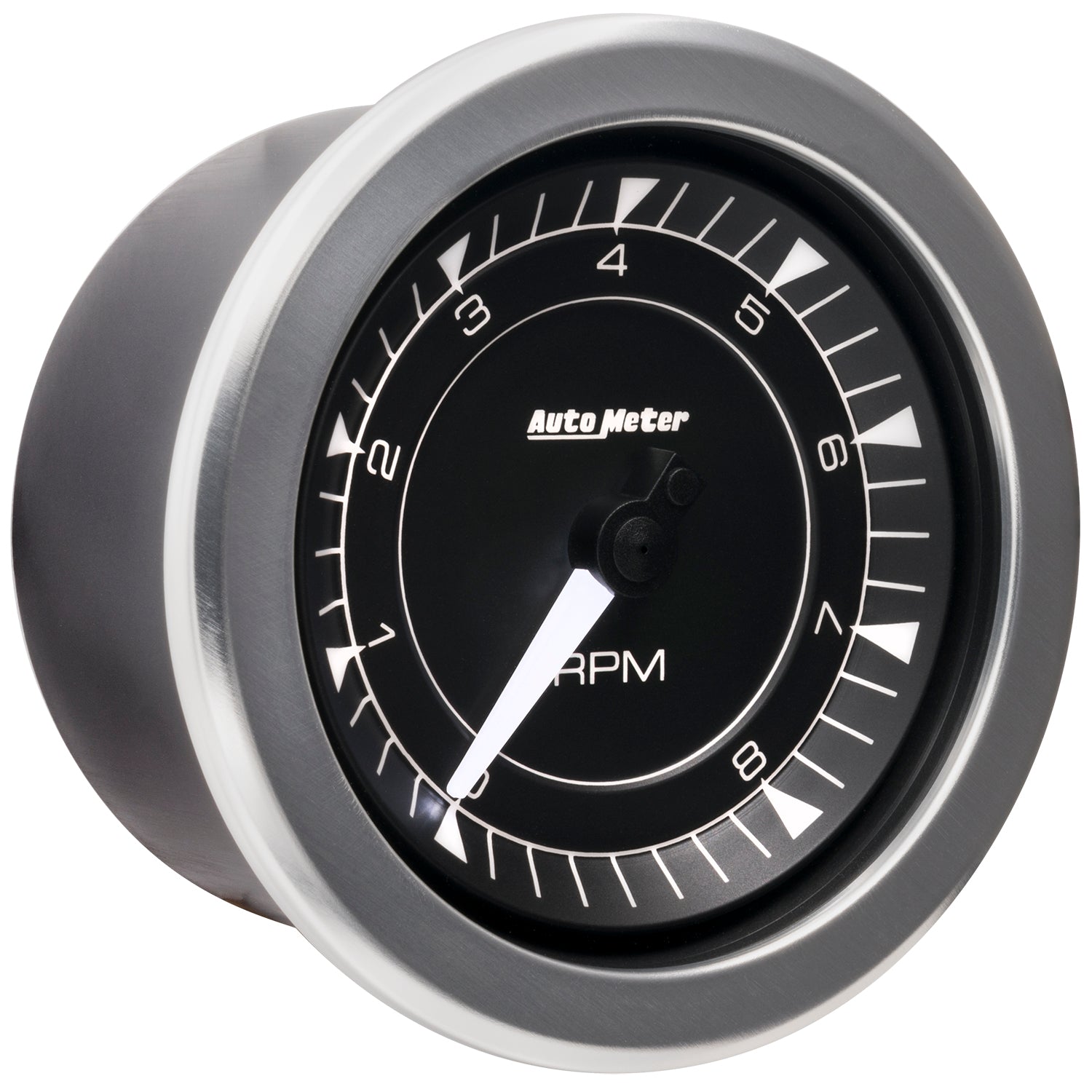 AutoMeter 8197 - GAUGE, TACHOMETER, 3 3/8", 8K RPM, IN-DASH, CHRONO