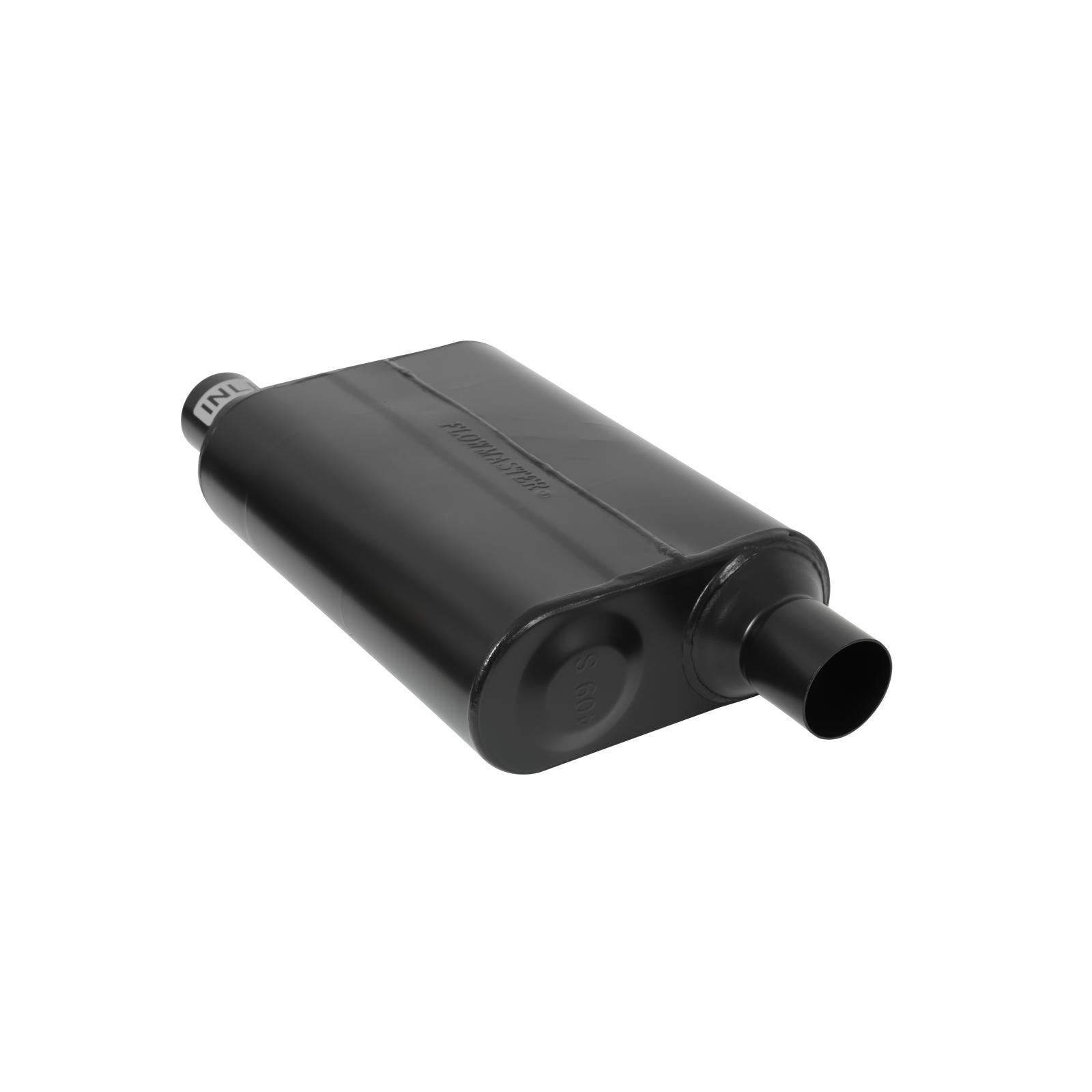 Flowmaster 842443 - 40 Series Delta Flow Chambered Muffler 40 Delta Flow Stainless Steel 2.25 Offset In 2.25 Offset Out Aggressive Sound Flowmaster 2