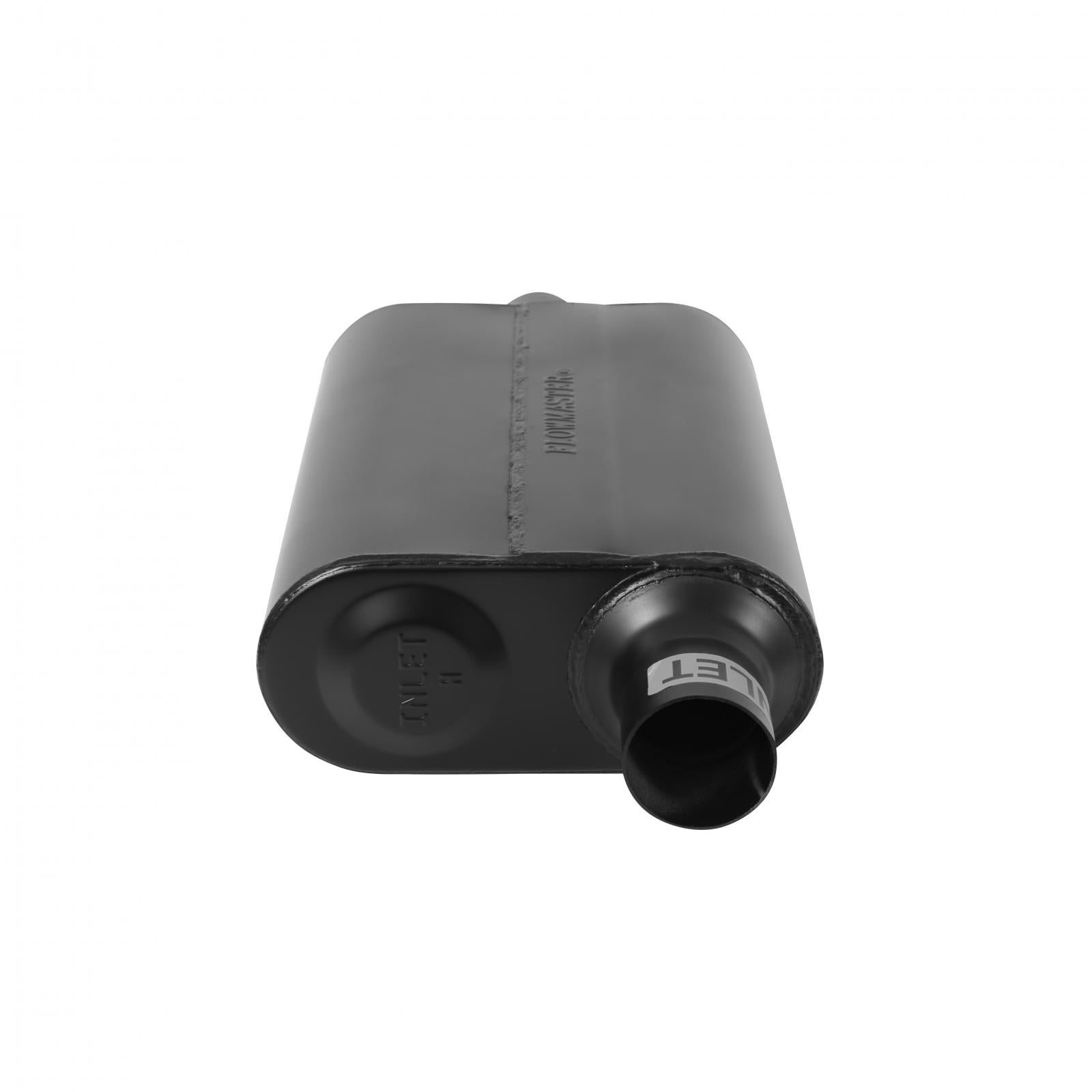 Flowmaster 842541 - 40 Series Delta Flow Chambered Muffler 40 Delta Flow Stainless Steel 2.50 Offset In 2.50 Center Out Aggressive Sound Flowmaster 5