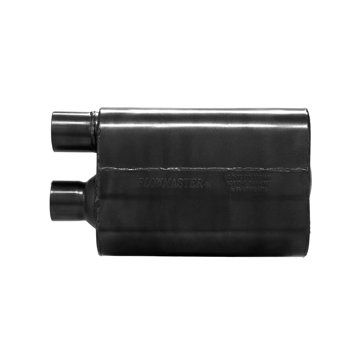 Flowmaster 842580 - 80 Series Chambered Muffler 80 Series Crossflow Stainless Steel -2.50 In Out Same Side Out-Moderate/Aggressive Sound Flowmaster 2