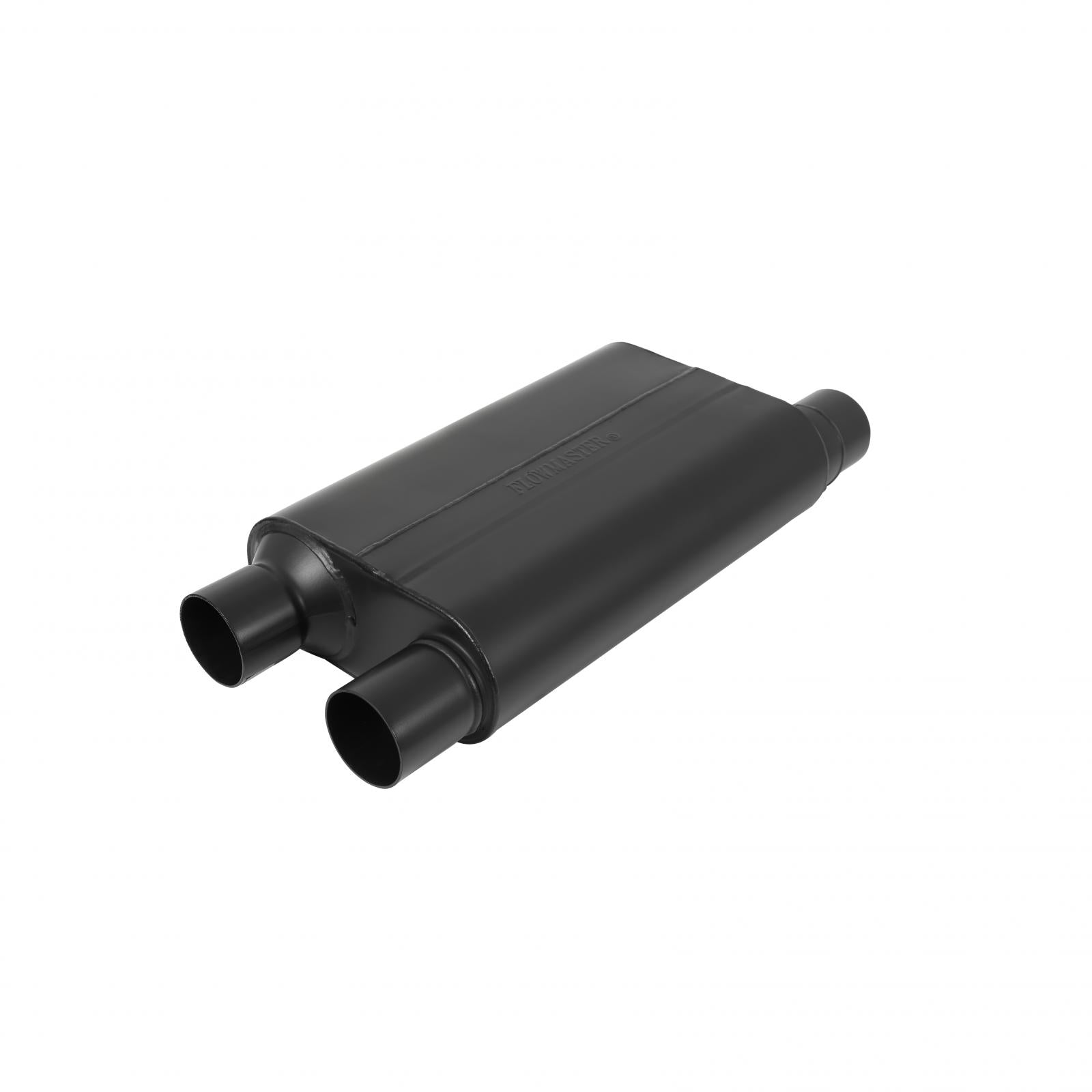 Flowmaster 842583 - 80 Series Chambered Muffler 80 Series Crossflow Stainless Steel 2.50 Offset In 2.50 Dual Out Aggressive Sound Flowmaster 1