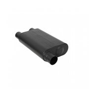 Flowmaster 842583 - 80 Series Chambered Muffler 80 Series Crossflow Stainless Steel 2.50 Offset In 2.50 Dual Out Aggressive Sound Flowmaster 2