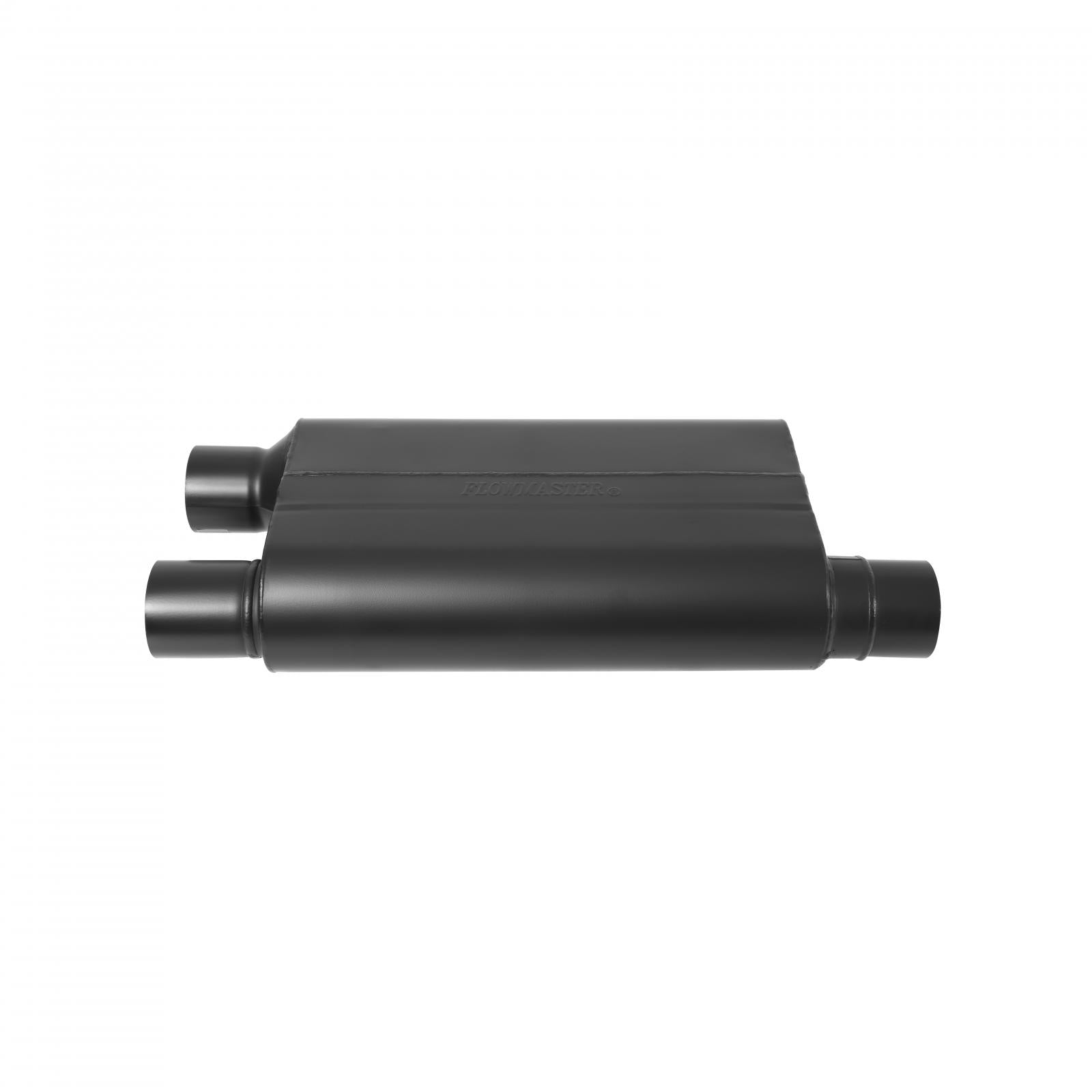 Flowmaster 842583 - 80 Series Chambered Muffler 80 Series Crossflow Stainless Steel 2.50 Offset In 2.50 Dual Out Aggressive Sound Flowmaster 4