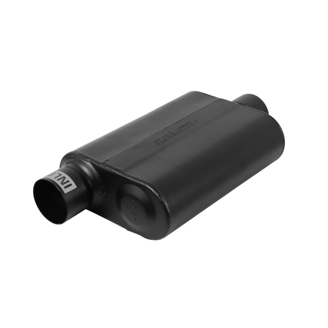 Flowmaster 843041 - 40 Series Delta Flow Chambered Muffler 40 Delta Flow Stainless Steel 3.00 Offset In 3.00 Center Out Aggressive Sound Flowmaster 1