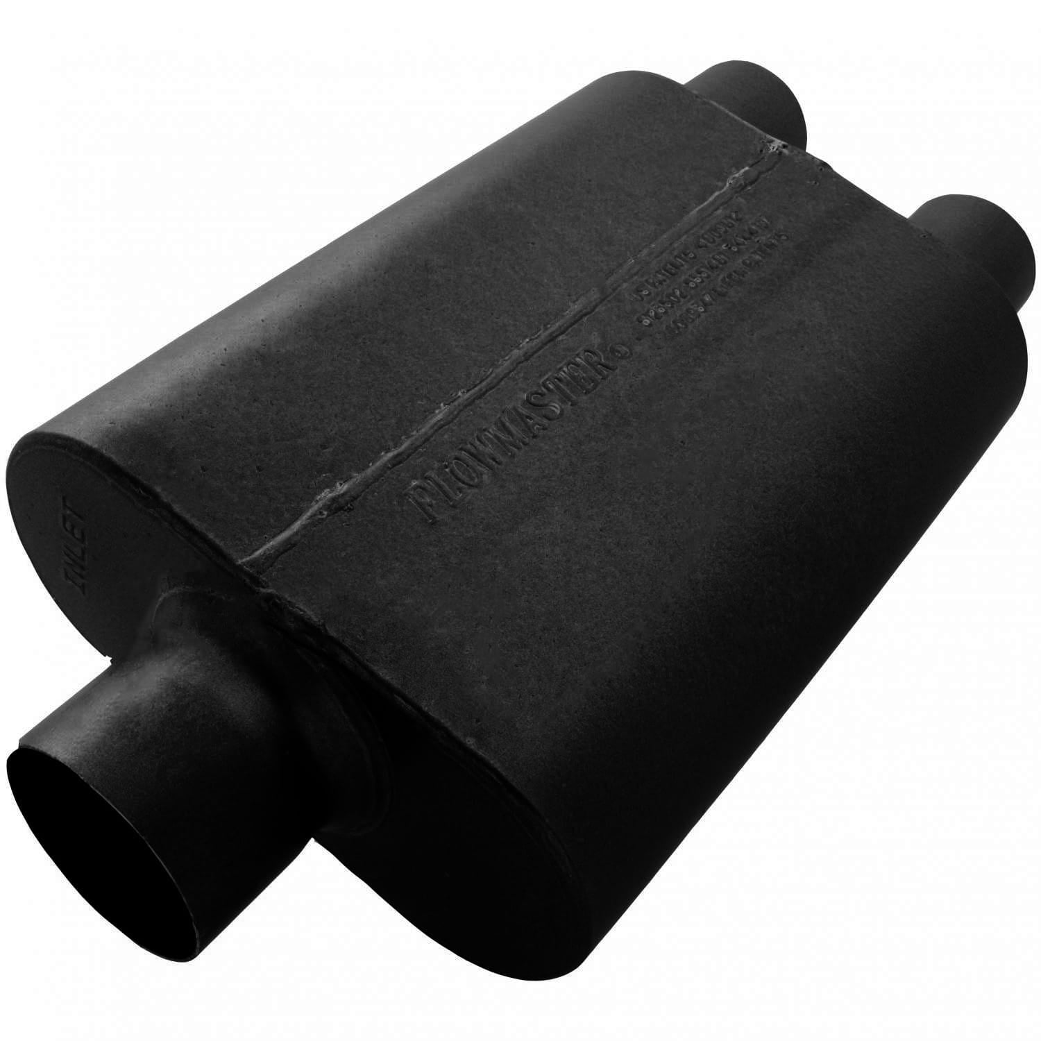 Flowmaster Exhaust Flowmaster 8430452 - Super 44 Series Chambered Muffler Super 44 Series Stainless Steel 3.00 Center In 2.50 Dual Out Aggressive Sound Flowmaster
