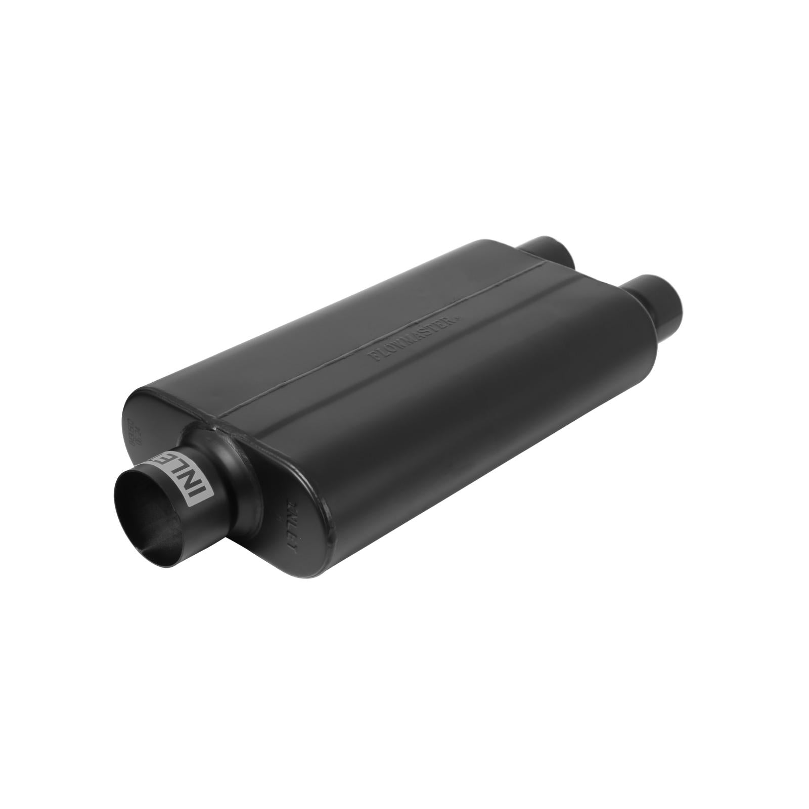 Flowmaster 8430502 50 Series Delta Flow Chambered Muffler Stainless Steel 3.00 Center In 2.50 Dual Out