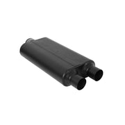 Flowmaster 8430502 50 Series Delta Flow Chambered Muffler Stainless Steel 3.00 Center In 2.50 Dual Out