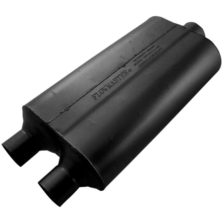 Flowmaster 8524553 - Super 50 Series Chambered Muffler Super 50 Stainless Steel 2.25 Dual In 3.00 Center Out Mild Sound Flowmaster 4