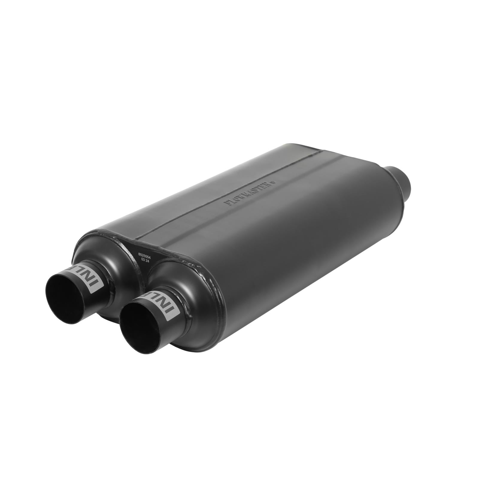 Flowmaster 8525554 - 50 Series Hd Chambered Muffler 50 H.D. Stainless Steel 2.50 Dual In 2.50 Dual Out Moderate Sound Flowmaster