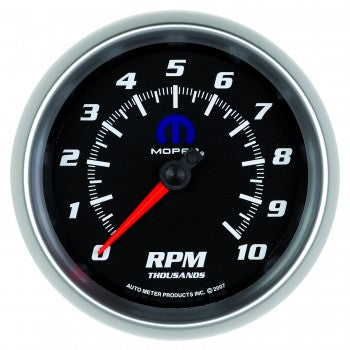 AutoMeter 880024 - GAUGE, TACHOMETER, 3 3/8", 10K RPM, IN-DASH, BLACK, MOPAR 4