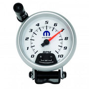 AutoMeter 880037 - GAUGE, TACHOMETER, 3 3/4", 10K RPM, PEDESTAL W/ EXT. QUICK-LITE, WHITE, MOPAR 4