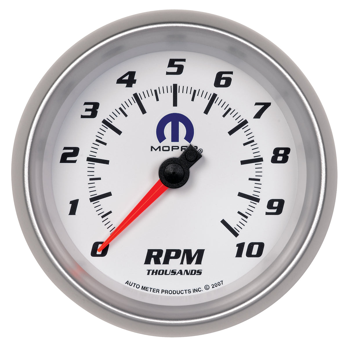 AutoMeter 880038 - GAUGE, TACHOMETER, 3 3/8", 10K RPM, IN-DASH, WHITE, MOPAR 5