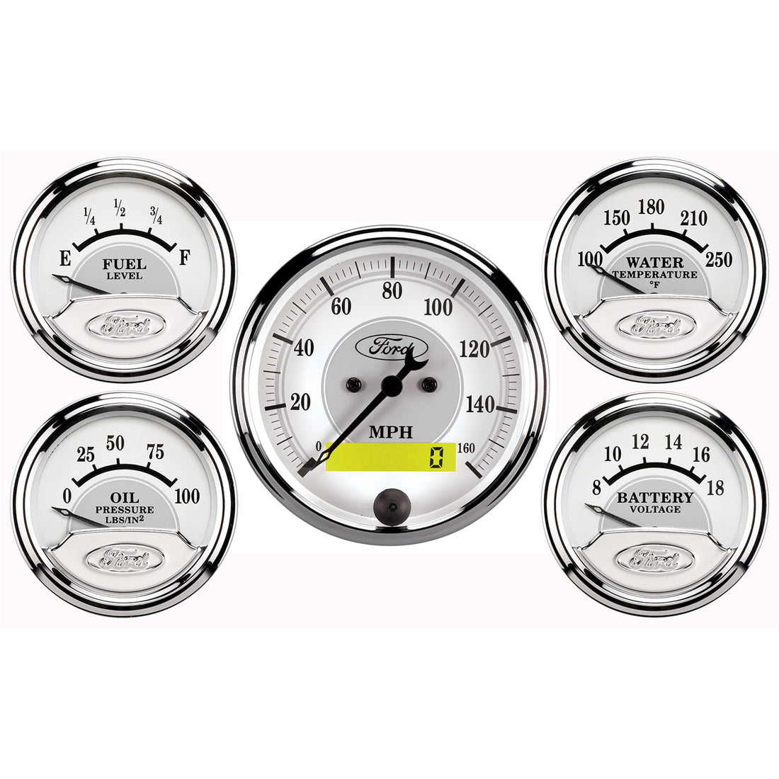 AutoMeter 880087 - GAUGE KIT, 5 PC., 3 1/8" & 2 1/16", ELEC. SPEEDOMETER, FORD MASTERPIECE 3