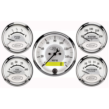 AutoMeter 880087 - GAUGE KIT, 5 PC., 3 1/8" & 2 1/16", ELEC. SPEEDOMETER, FORD MASTERPIECE 3