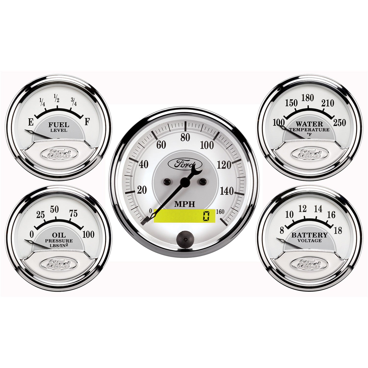 AutoMeter 880087 - GAUGE KIT, 5 PC., 3 1/8" & 2 1/16", ELEC. SPEEDOMETER, FORD MASTERPIECE 3