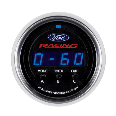 AutoMeter 880089 - GAUGE, PERF METER, 2 1/16", 1/4 MILE/HP/0-60/60-0/G FORCES, DIGITAL, FORD RACING 3