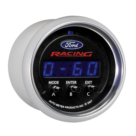 AutoMeter 880089 - GAUGE, PERF METER, 2 1/16", 1/4 MILE/HP/0-60/60-0/G FORCES, DIGITAL, FORD RACING 5