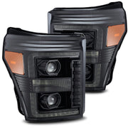 AlphaRex 880143 - LED Projector Headlights Plank Style Design Midnight Black 3
