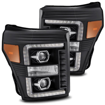 AlphaRex 880146 - LED Projector Headlights Plank Style Design Black 2