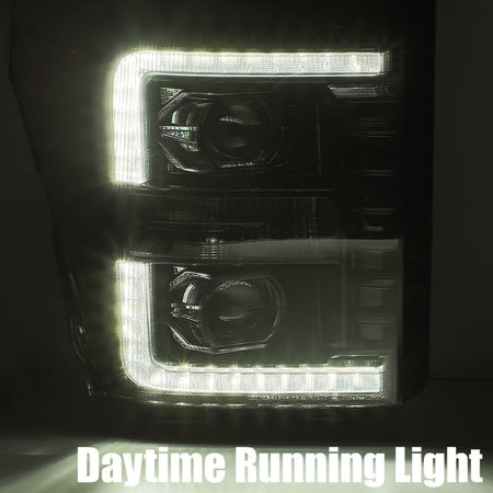 AlphaRex 880146 - LED Projector Headlights Plank Style Design Black 5