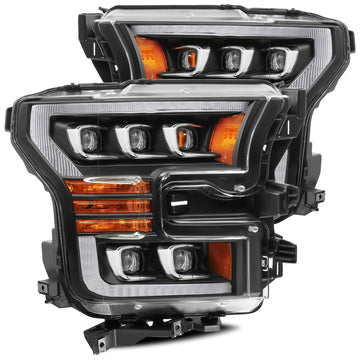 AlphaRex 880152 - LED Projector Headlights Plank Style Design Matte Black 4