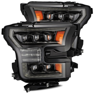 AlphaRex 880163 - LED Projector Headlights Plank Style Design Midnight Black 2
