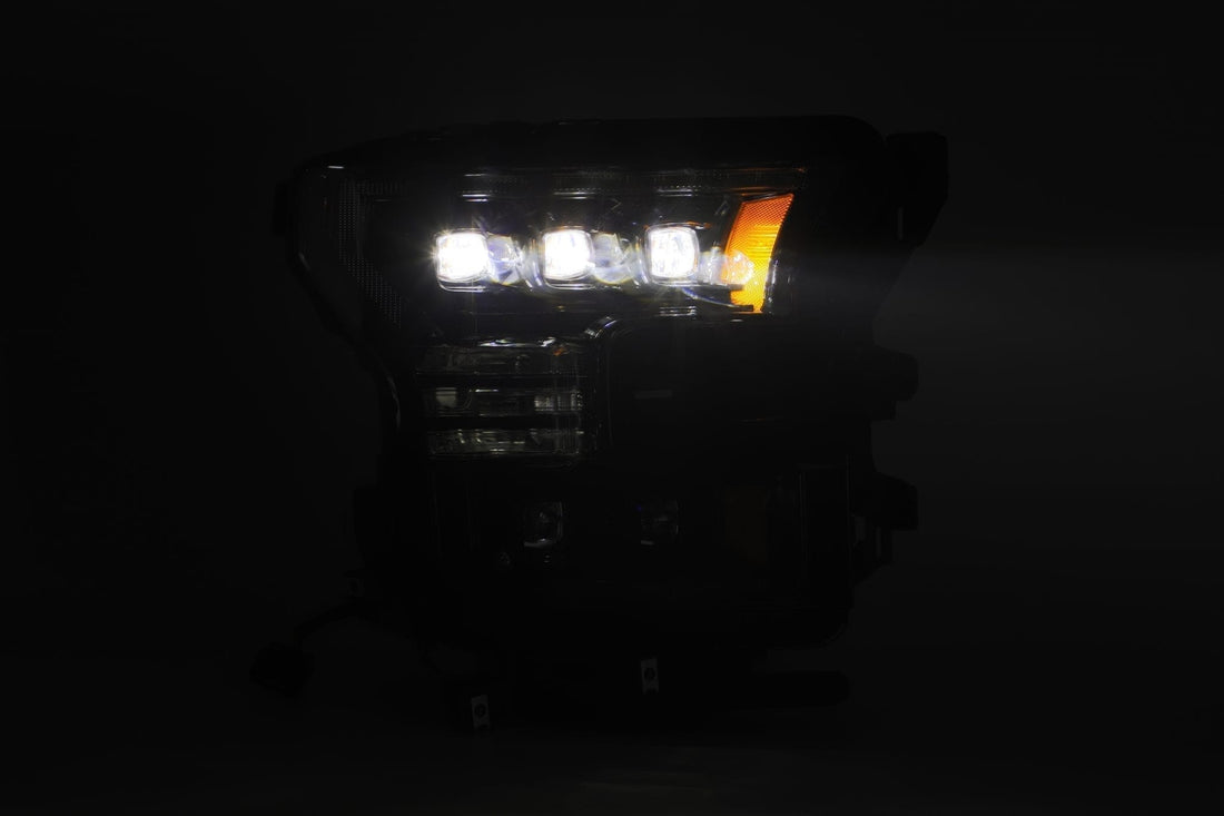AlphaRex 880163 - LED Projector Headlights Plank Style Design Midnight Black 4