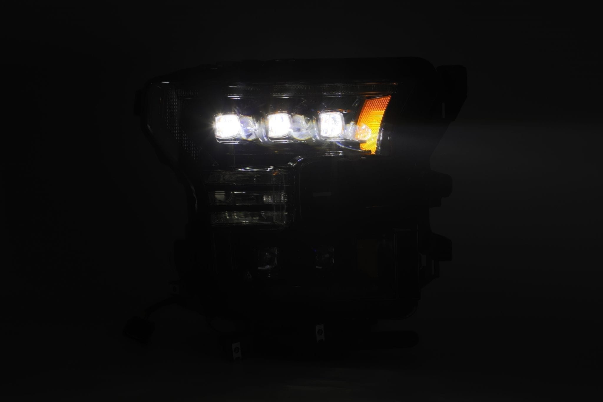 AlphaRex 880163 - LED Projector Headlights Plank Style Design Midnight Black 4