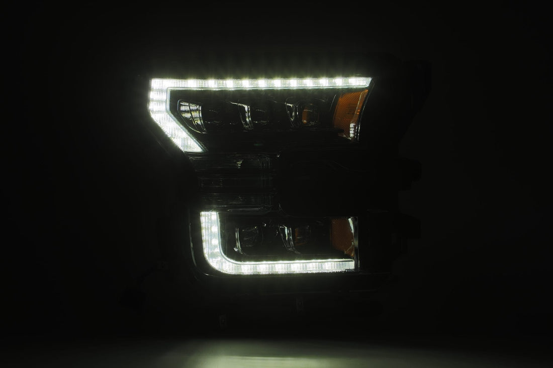 AlphaRex 880163 - LED Projector Headlights Plank Style Design Midnight Black