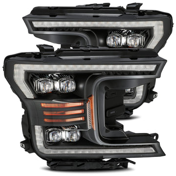 AlphaRex 880182 - LED Projector Headlights Plank Style Design Matte Black 2