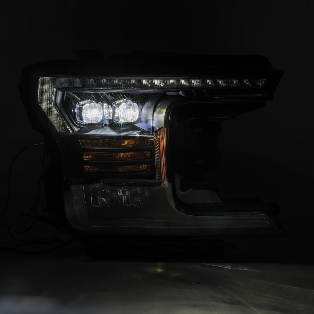 AlphaRex 880182 - LED Projector Headlights Plank Style Design Matte Black 4