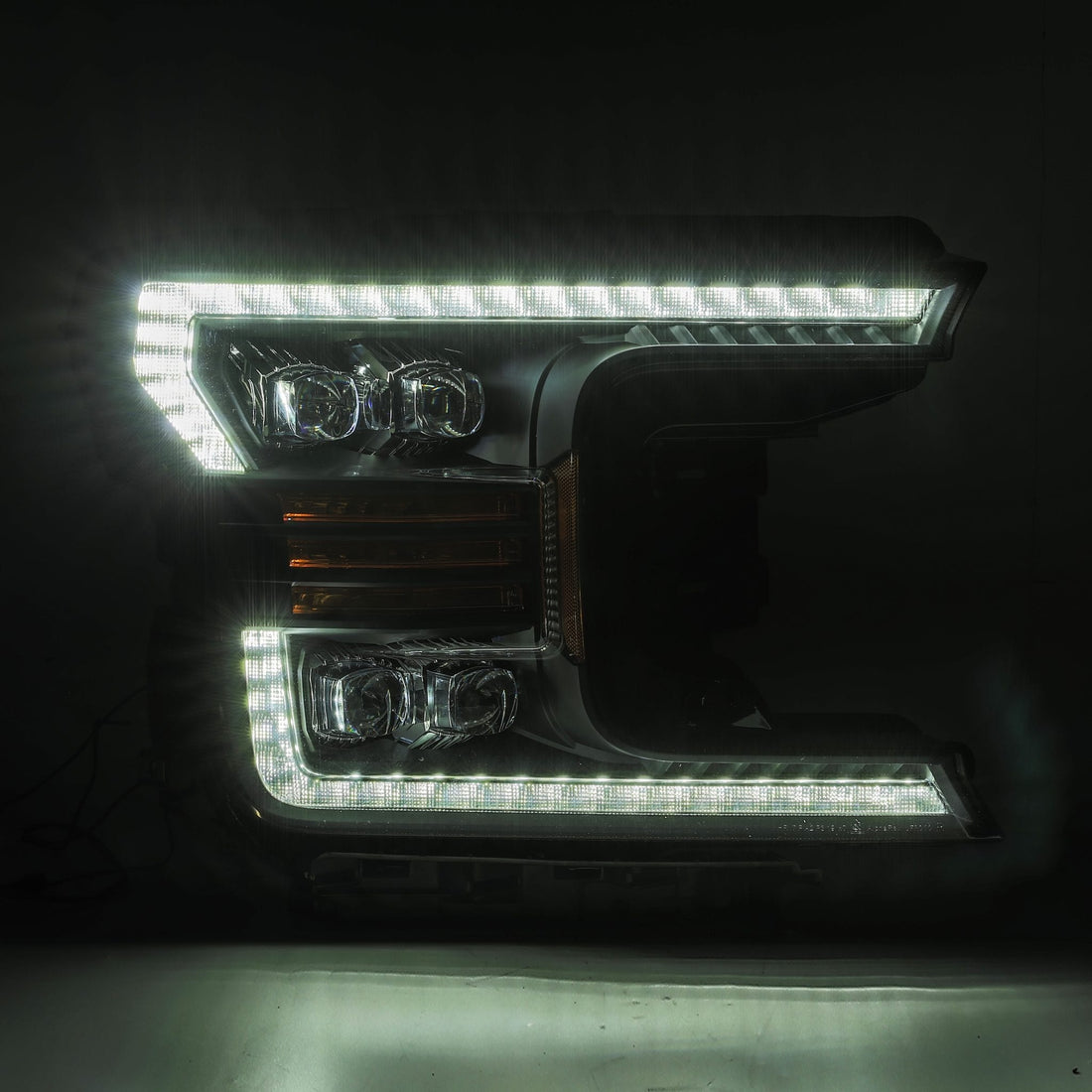 AlphaRex 880182 - LED Projector Headlights Plank Style Design Matte Black 6